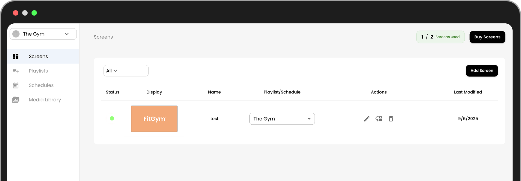 Demo Screen